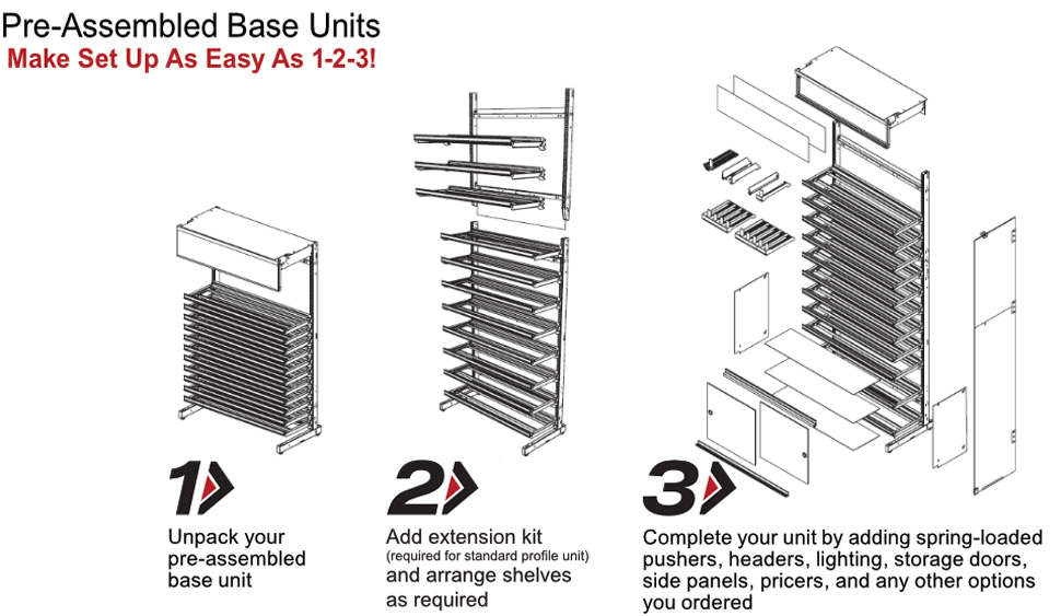 pre assembled display set up 2022